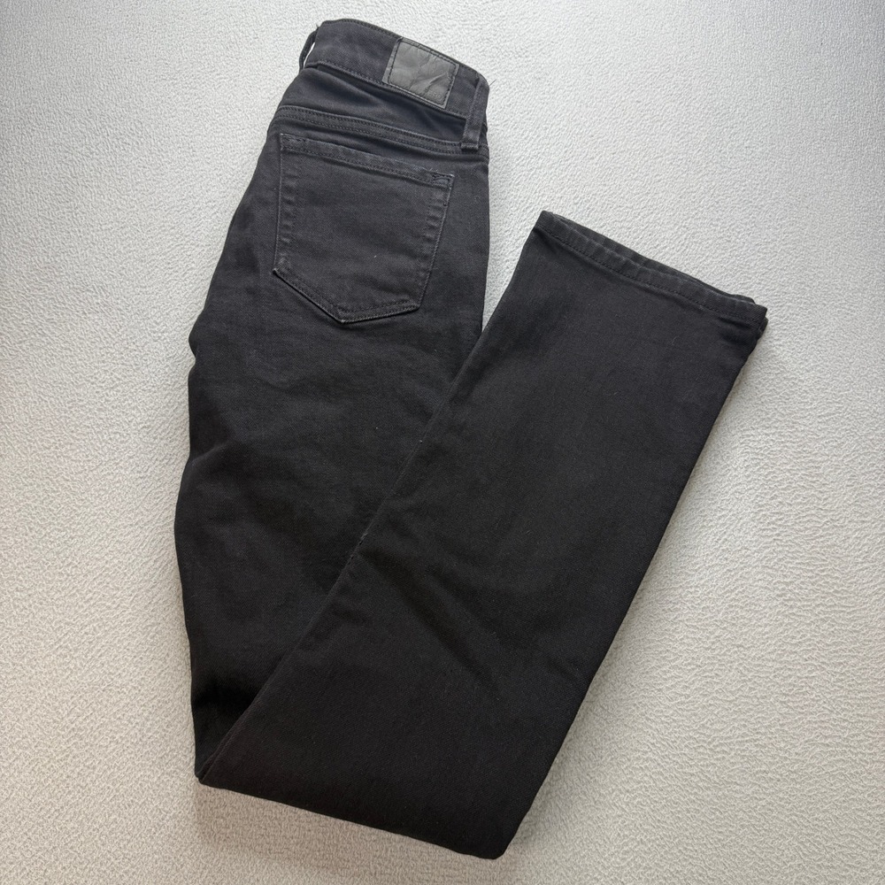 Aeropostale Mid Rise Boot Jeans Womens 00 Long Black Cotton Blend Denim Tall